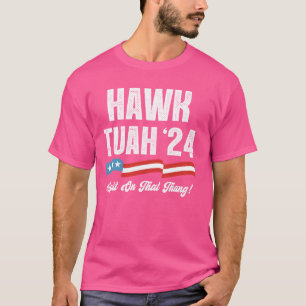 Hawk Tuah 24 Spit On That Thang American Flag Wavi T-Shirt