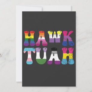 Hawk Tuah Funny LGBTQ Rainbow Flag Ally Trans Holiday Card