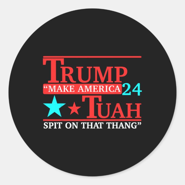 Hawk Tuah Funny Viral Humour Meme Video Tee Girl 2 Classic Round Sticker (Front)