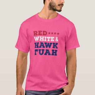 Hawk Tuah Red Stars White And Blue Spit Thang Stri T-Shirt
