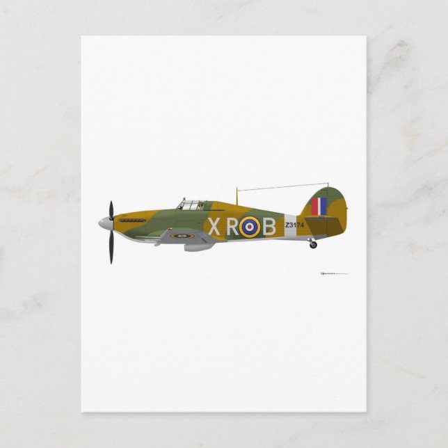 Hawker Hurricane Postcard (Front)