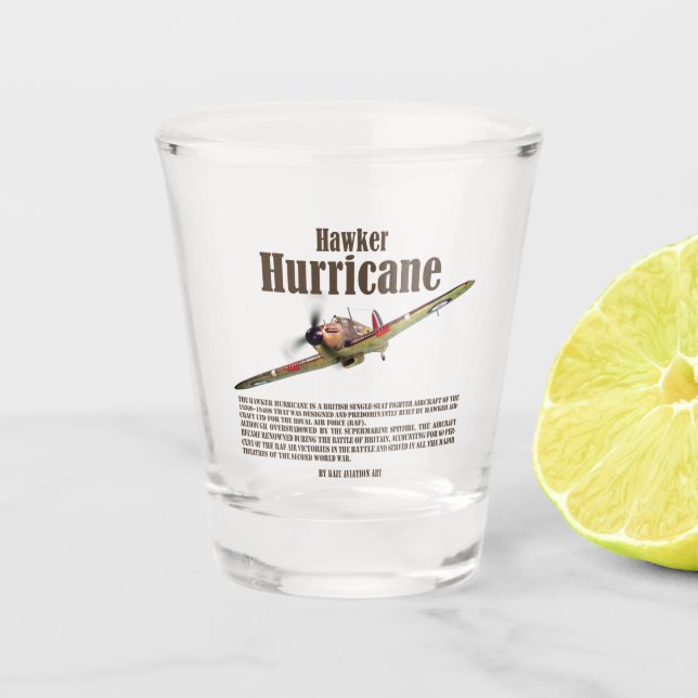 "Hawker Hurricane" Shot Glass (Front)