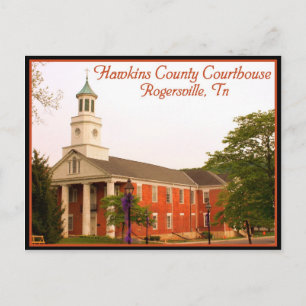 Hawkins county Courthouse - Rogersville, TN Postcard