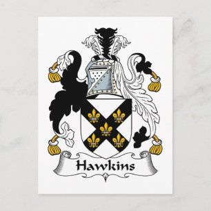 Hawkins Family Crest Postcard