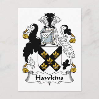 Hawkins Family Crest Postcard