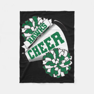 Hawks Cheer Ck To School Cheerleading Spirit G  Fleece Blanket
