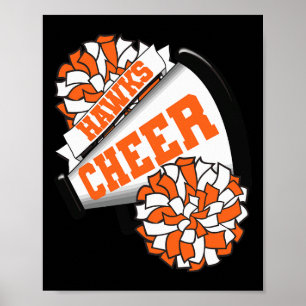 Hawks Cheer Ck To School Cheerleading Spirit O Poster