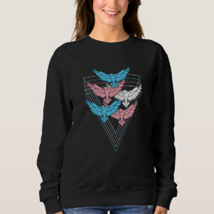 Hawks LGBTQ Strong Transgender Pride Flag Trans Ha Sweatshirt