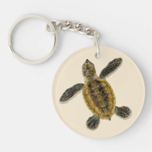 Hawksbill Sea Turtle Hatchling Keychain