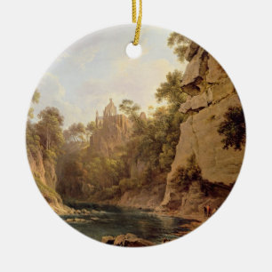 Hawthornden Castle, near Edinburgh, c.1820-22 (oil Ceramic Tree Decoration
