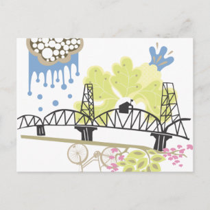 Hawthorne Bridge Portland Postcard