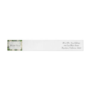Hawthron Blossom Wedding Wrap Around Label