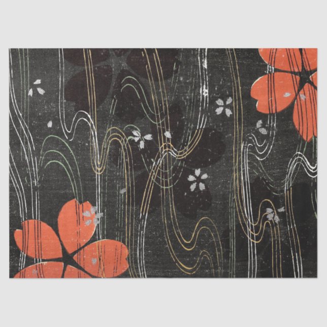 Hawwaiian Hibiscus Petals in Water Tissue Paper (Front)