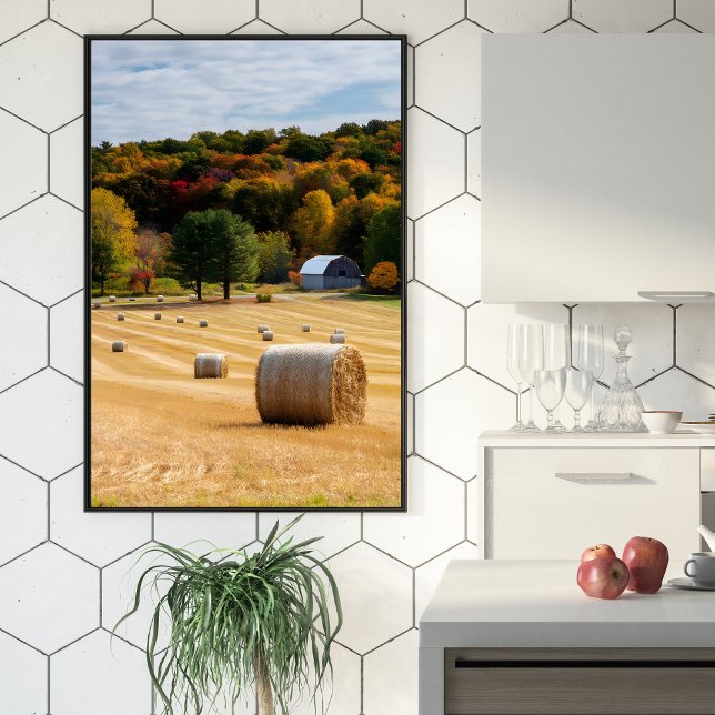 Hay Bales In The Fall  Poster (Creator Uploaded)