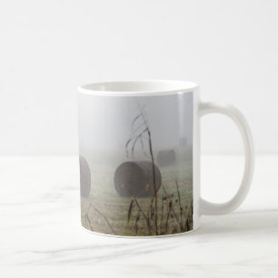 Hay Bales In The Fog Coffee Mug