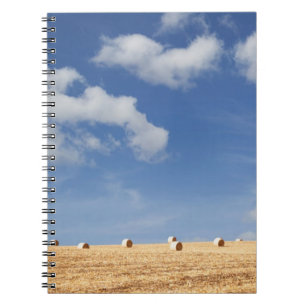 Hay Bales on Field Spiral Notebook