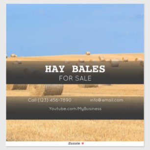 Hay Bales Sale Company Vehicle Adverting Sticker