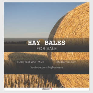 Hay Bales Sale Company Vehicle Advertising Sticker