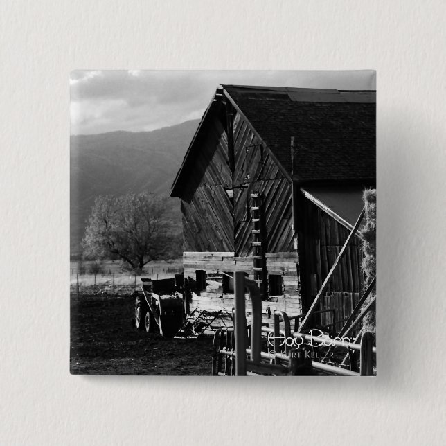 Hay Barn 15 Cm Square Badge (Front)