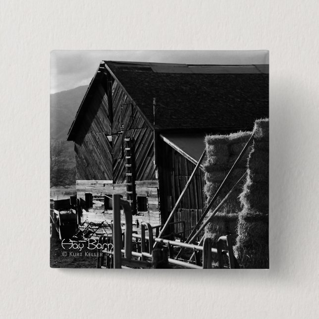 Hay Barn 15 Cm Square Badge (Front)