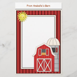 Hay Barn Agriculture Theme Kids Writing Paper