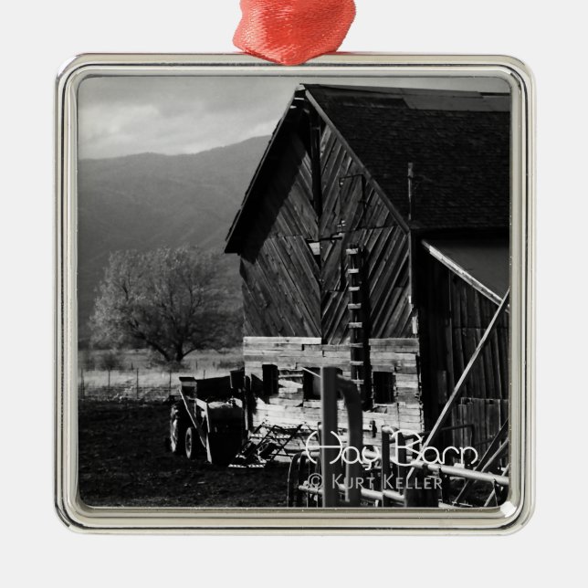 Hay Barn Metal Tree Decoration (Front)