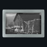 Hay Barn Rectangular Belt Buckle<br><div class="desc">Hay Barn prints and gifts feature a striking black and white photograph capturing a hay stack next to an old barn in beautiful value contrast taken by Kurt Keller with a 35 mm camera while venturing on a road less travelled in the mountains of Utah. This unique photo makes a...</div>