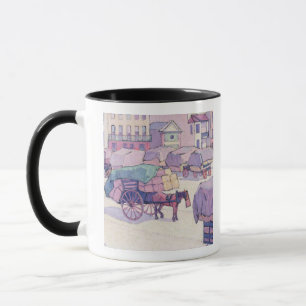 Hay Carts, Cumberland Market (oil on canvas) Mug