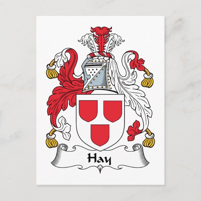 Hay Family Crest Postcard (Front)