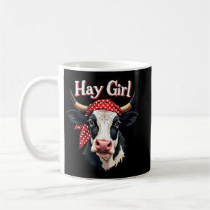 Hay Girl Farmer Funny Cattle Cow Farm Lovers Coffee Mug