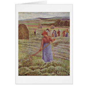 Hay Harvest At Eragny By Camille Pissarro