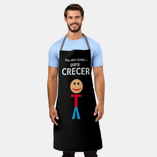 hay que comer para crecer apron (Worn)