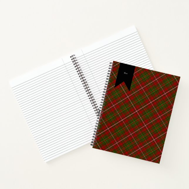 Hay Scottish Clan Tartan Plaid Pattern Notebook (Inside)