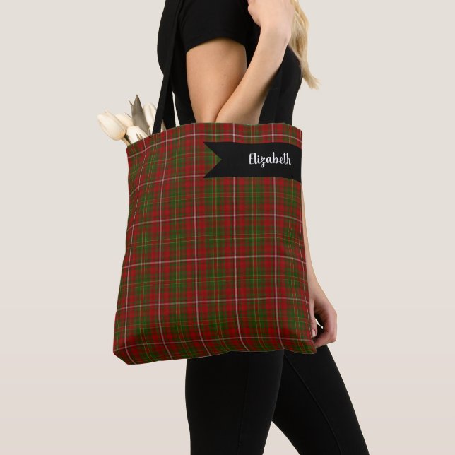 Hay Scottish Clan Tartan Plaid Pattern Tote Bag (Close Up)