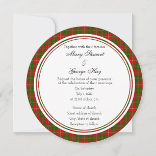 Hay Scottish Wedding Round Invitation