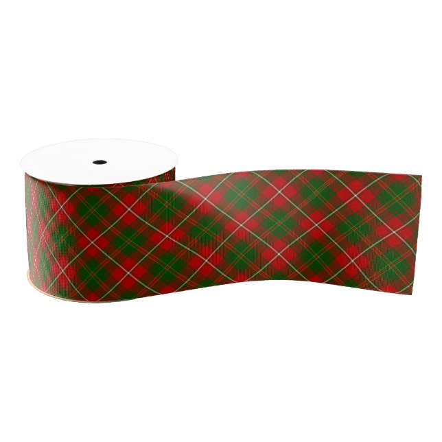 Hay tartan red green plaid grosgrain ribbon (Spool)