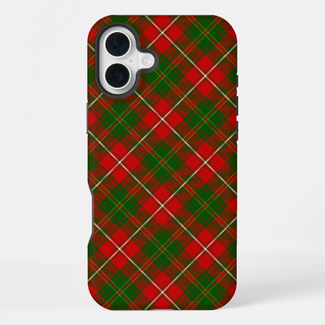 Hay tartan red green plaid iPhone case (Back)