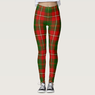 Hay tartan red green plaid leggings