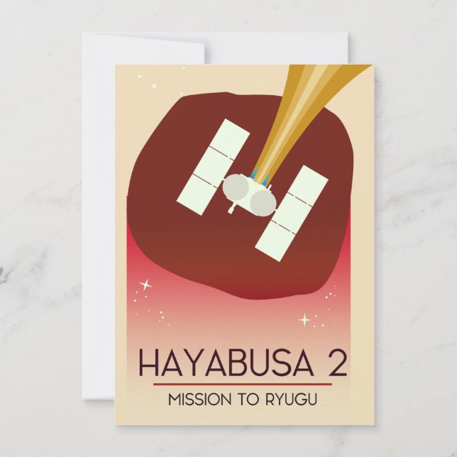 Hayabusa 2 Mission Space Art Invitation (Back)