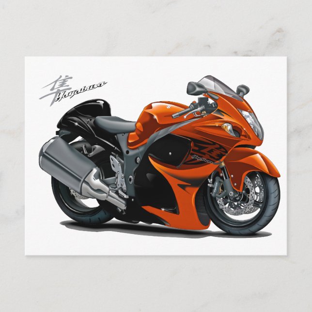 Hayabusa Orange Bike Postcard (Front)
