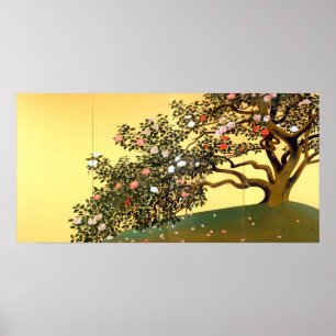 Hayami Gyoshū Camellia Blossoms Poster