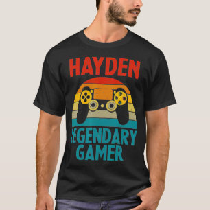 HAYDEN Gift Name Personalised Funny Gaming Geek Bi T-Shirt