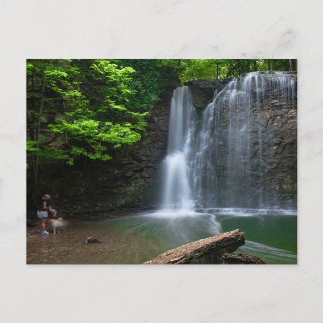 Hayden Run Falls in Spring, Columbus, Ohio Postcard (Front)