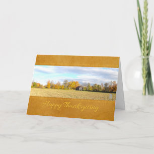 Hayed Field & Barn Thanksgiving Card
