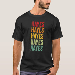 Hayes County Nebraska Rainbow Text T-Shirt