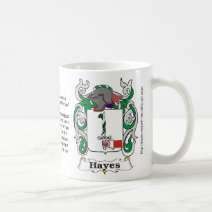Hayes Family Crest on amug Coffee Mug