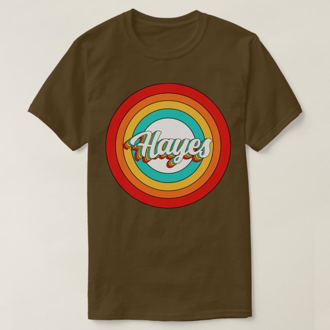 Hayes Name Shirt Vintage Hayes Circle (Design Front)