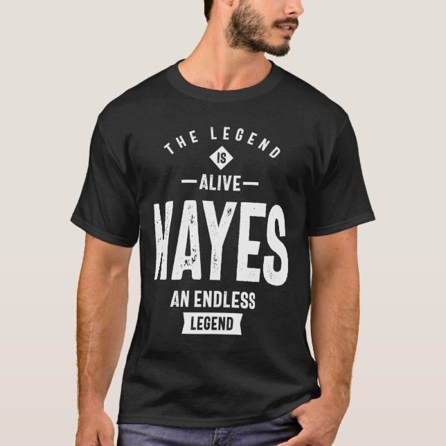 Hayes Personalised Name Birthday Gift T-Shirt (Front)