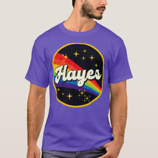 Hayes Rainbow In Space Vintage Style T-Shirt