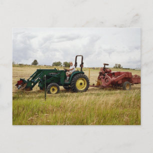 Haying in Golden Ranch Fields Postcard